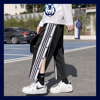 Quần ống rộng Unisex xẻ tà Hàn Quốc nam nữ 2021 QT0001