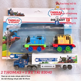 Nhiều Set Mô Hình Toa Xe Lửa Thomas 1:64 Loại Hít Loại Móc