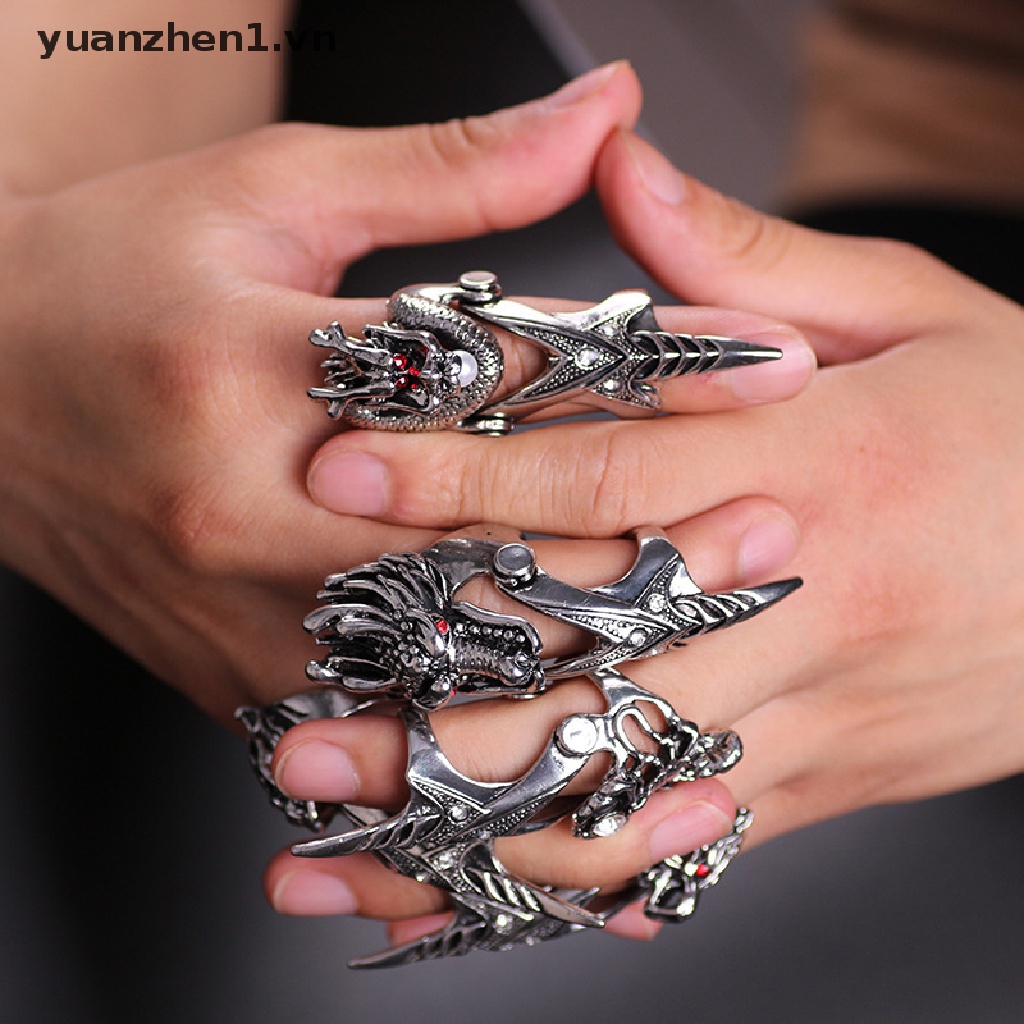 Nhẫn Hình Đầu Lâu Phong Cách Gothic Punk Cổ Điển Thời Trang Cho Nam Và Nữ
