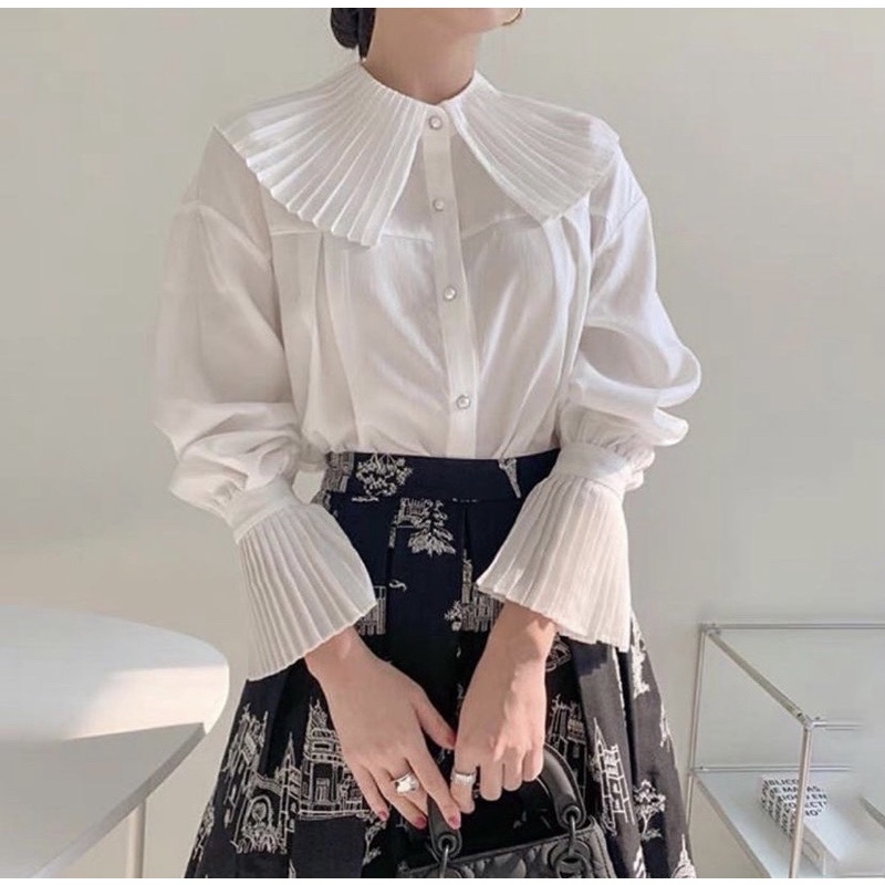 Áo sơ mi dập li - hàng sẵn 💯💯❤️❤️