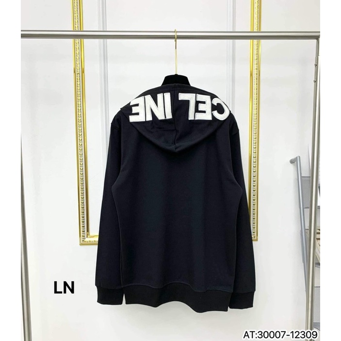 Áo khoác nỉ cotton chữ trắng in mũ LN12