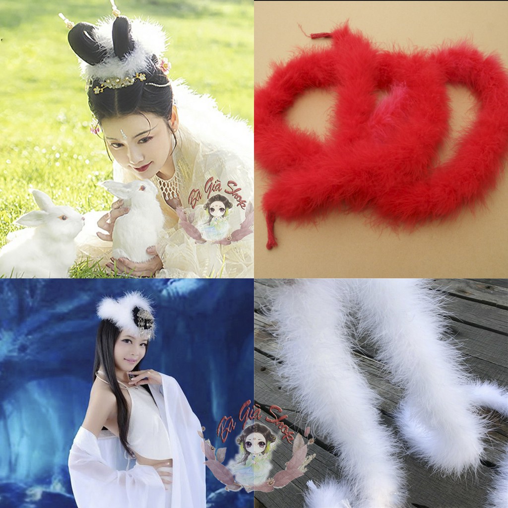 Dây lông phụ kiện trang trí trang sức chụp hình