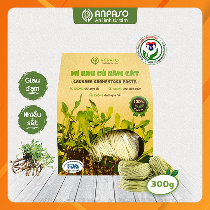 Mì Rau Củ Sâm Cát Organic Anpaso 300g