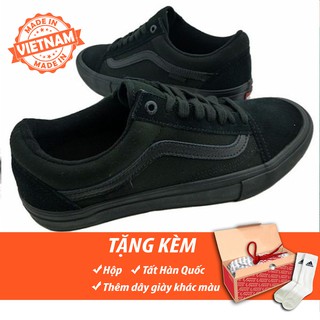 GIày Old Skool full đen giá rẻ + tặng tất