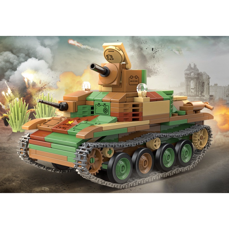 Set 403 Mô Hình Xe Tăng MOC WW2 Type 92 Đồ Chơi Cho Bé