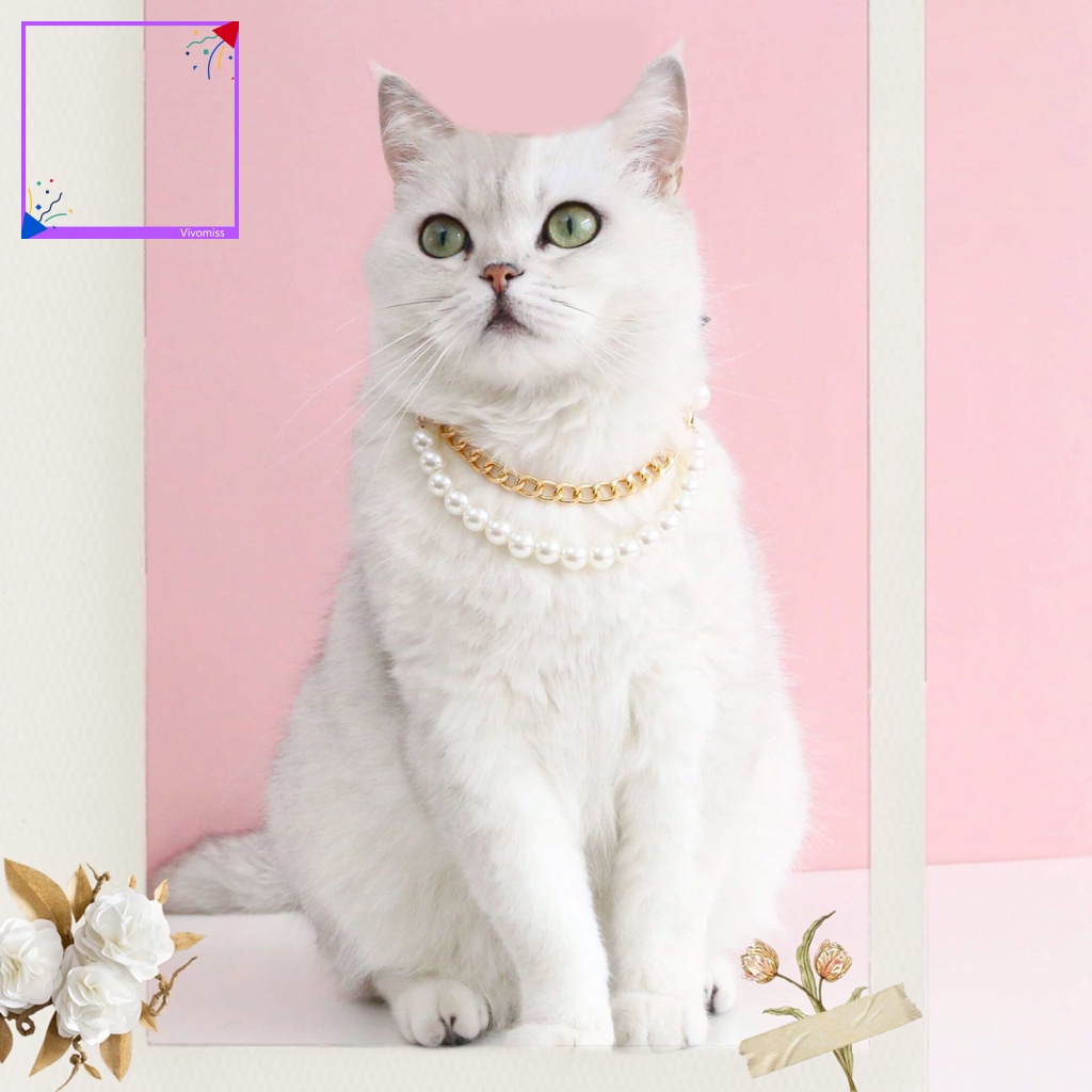 Vòng cổ Mặt Hình Chó Mèo Chống Phai Màu Thanh Lịch Cho Lễ Hội