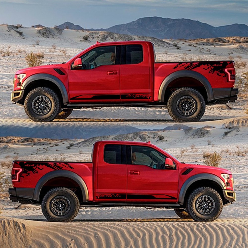 Tem xe 4X4 Off Road Graphic Vinyl Decal cho Ford Ranger Raptor Pickup D'Max Navara Pro 4X Phụ kiện Phụ kiện xe