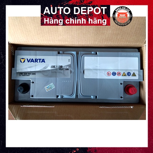 Ắc quy Varta Ssilver AGM LN6 12V105AH chính hãng cho xe ô tô Mercedes BMW Audi Porsche Land Rover