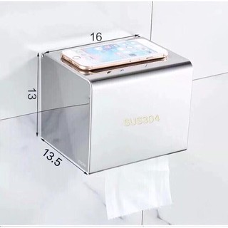 Hộp đựng khăn giấy vệ sinh vuông inox 304 ,gắn tường cao cấp, không bị han gỉ và bền theo thời gian, giá rẻ