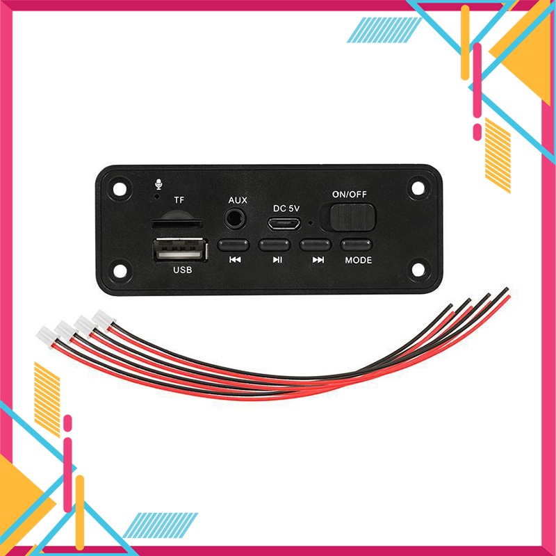 Mạch loa Bluetooth 5.0 MP3 2x3W hỗ trợ thẻ nhớ, usb, jack 3.5, micro, FM