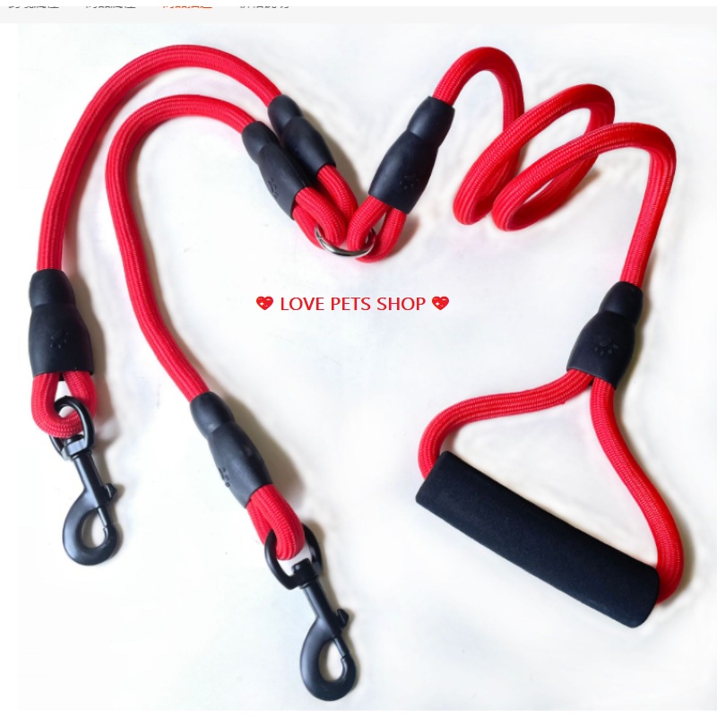 BỘ DÂY DẮT CHÓ NHIỀU ĐẦU KÈM YẾM - LOVE PETS SHOP