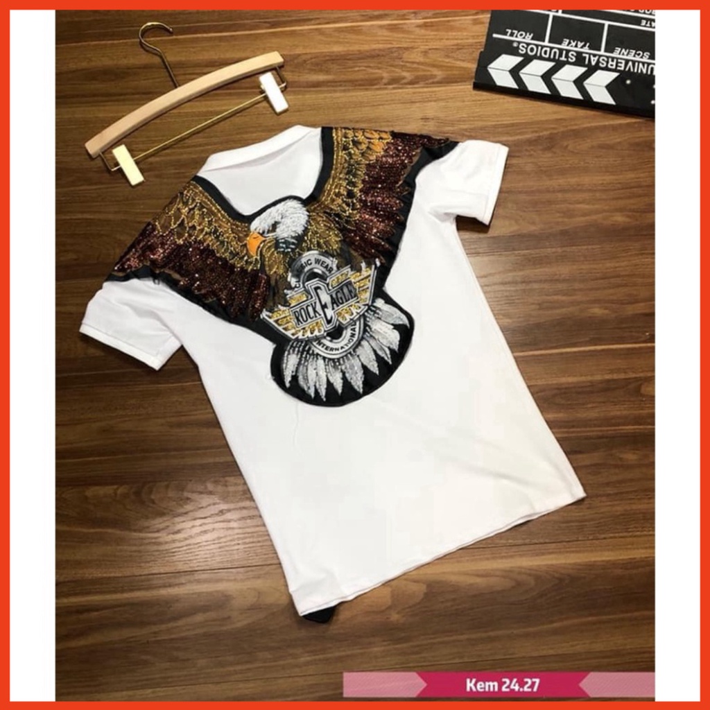 [ FREESHIP 10K ] Áo Thun Polo Nam Áo Phông Cao Cổ Nam Hình Con Đại Bàng Đẳng Cấp Cá Tính | BigBuy360 - bigbuy360.vn