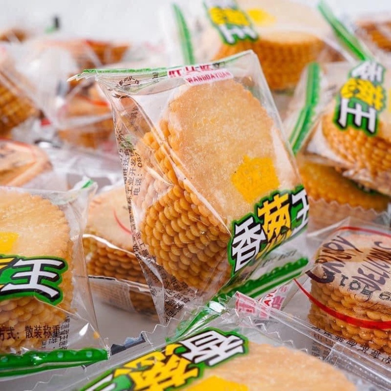 Bánh Quy Mặn Đồng Tiền Mix Vị Thùng 1 Kg, Bánh Kẹo Tết Siêu Ngon (Free Ship)