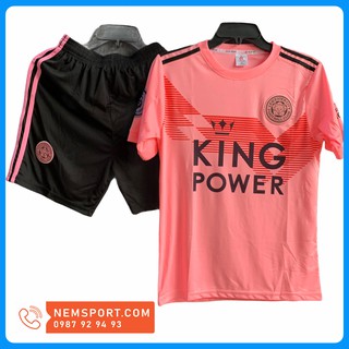 Bộ Quần Áo Đá Bóng Leicester City Màu Hồng Mới 2021
