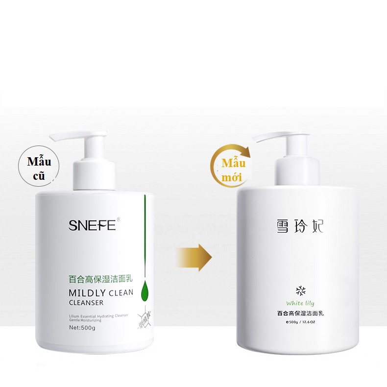 Sữa rửa mặt kiểm soát nhờn & làm sạch sâu hương hoa huệ SNEFE (chính hãng)