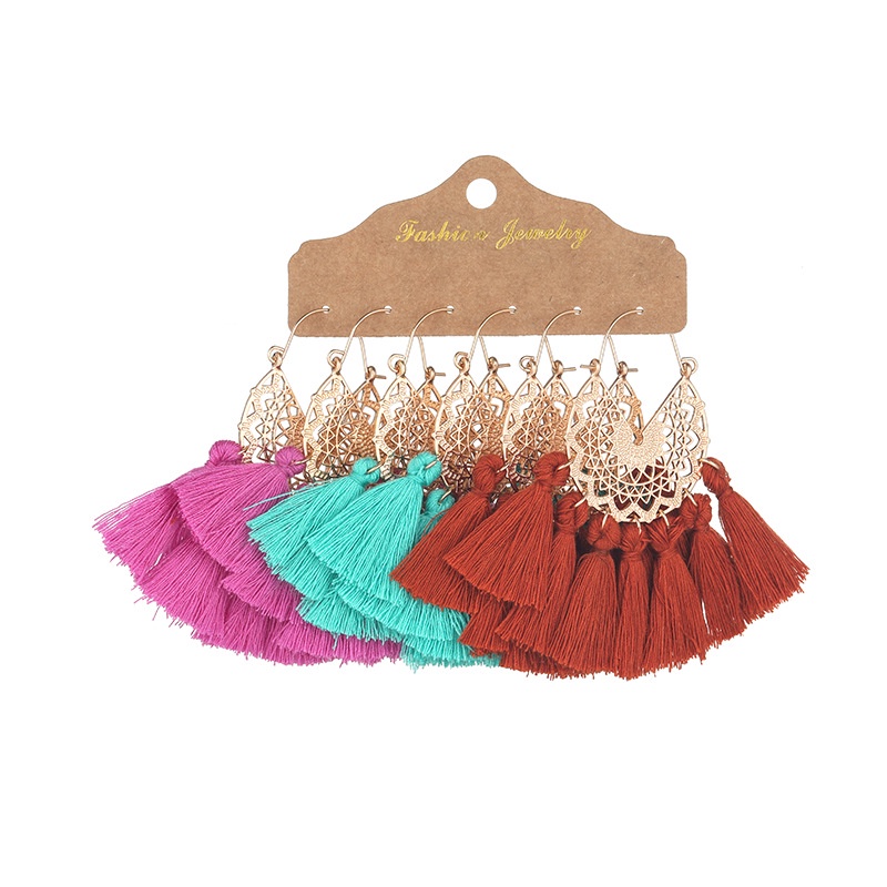 Hoa tai nhiều màu sắc phong cách Boho vintage, Hoa tai đi biển, du lịch
