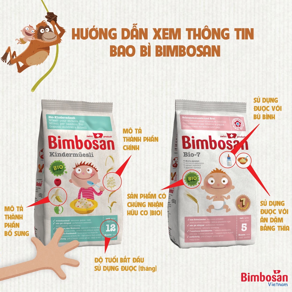 Bimbosan số 3 hữu cơ sữa công thức túi 400g