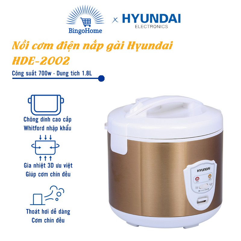 Nồi cơm điện HDE 2202 - BH 12 tháng chính hãng