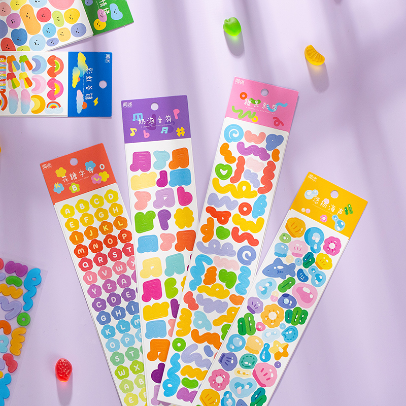 2 Tờ hình dán trang trí sổ lưu niệm