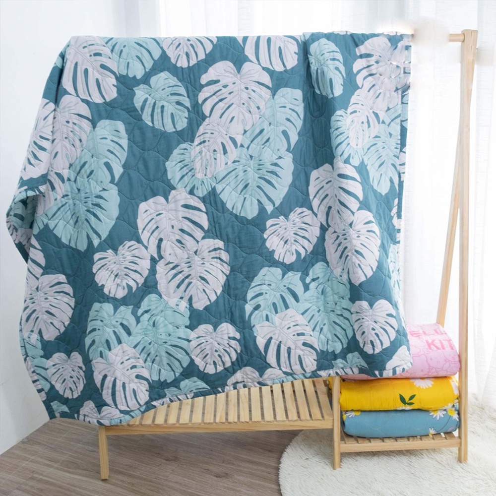 Set 5 món chăn hè Cotton Poly siêu mịn mát - 1 chăn hè, 1 ga, 2 vỏ gối nằm, 1 vỏ gối ôm