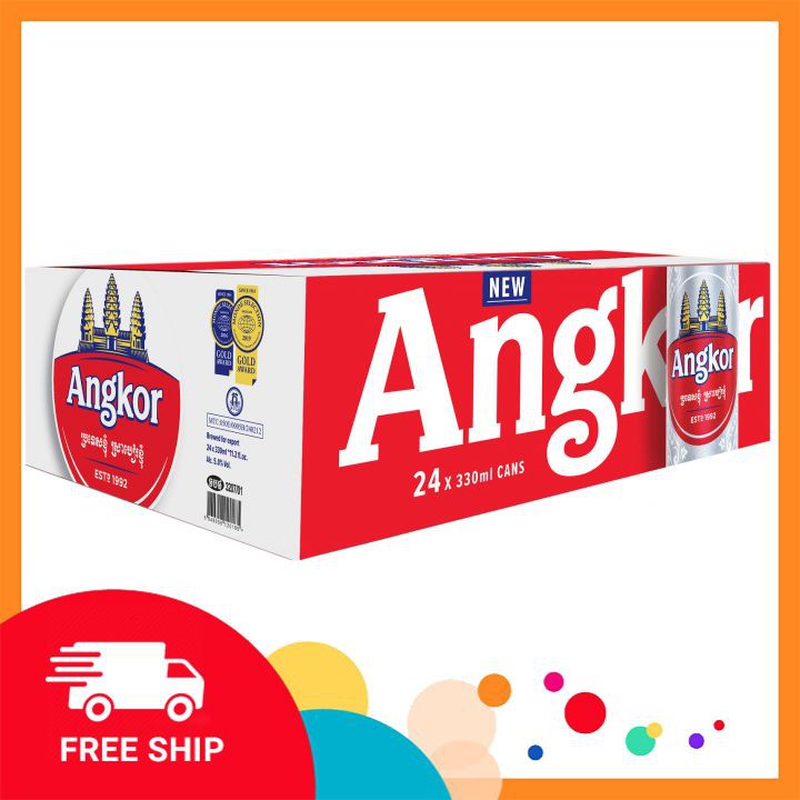 Bia Angkor ⚡ FREE SHIP ⚡ Thùng lon 330ml