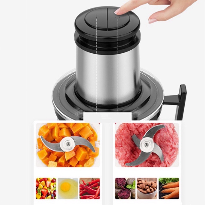 Máy Xay Đa Năng, Máy Xay Thịt Tỏi Ớt Cao Cấp SOKANY 3L Cối INOX 800W Siêu Mạnh