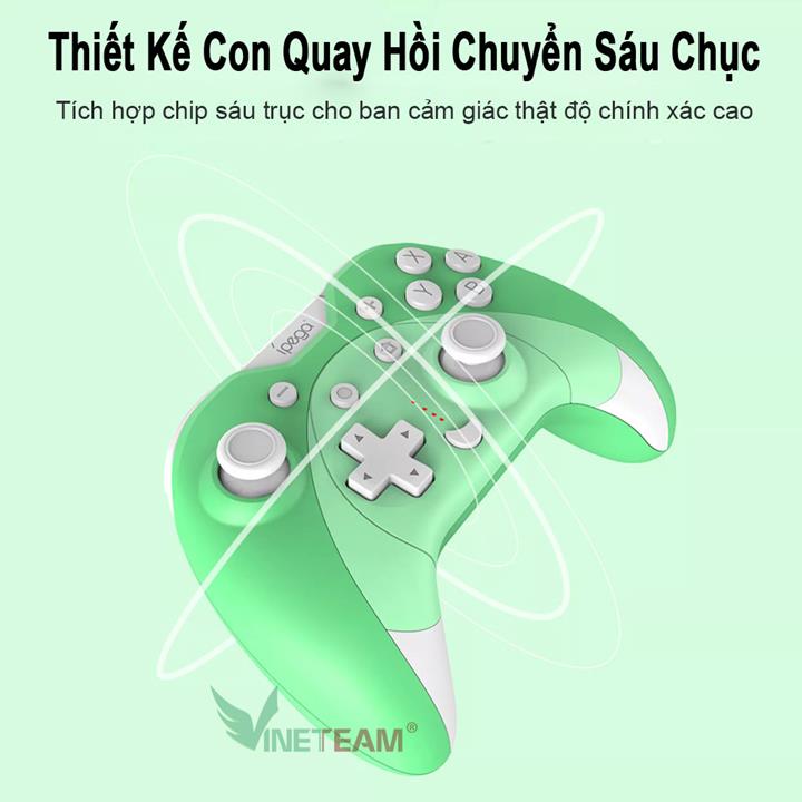 PG-SW023A IPEGA Bộ Điều Khiển Trò Chơi Bluetooth -Tay Cầm Chơi Game Sáu Trục Rung Không Dây Cho N-S/P3/Android/PC-DC4428