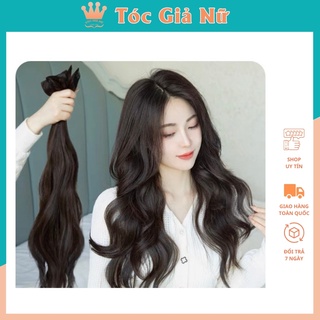 Tóc giả nữ kẹp combo 3 kẹp tóc xoăn dợn