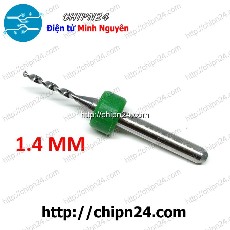 [2 CÂY] Mũi khoan mạch in CNC 1.4mm (Mạch điện tử, PCB)