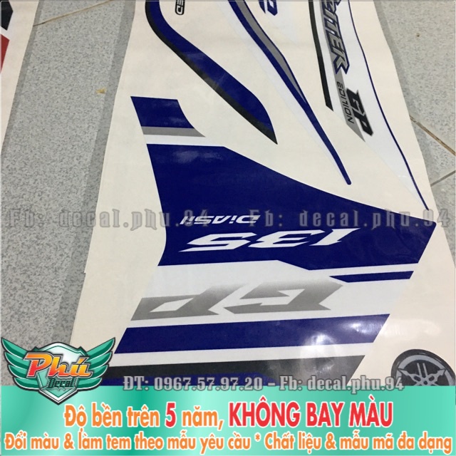 Tem rời Exciter 135 Xanh Gp cover uV -1