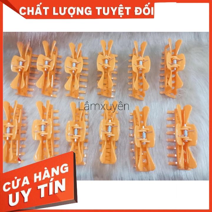 Kẹp càng nhựa cho trục máy uốn khi uốn nóng màu vàng 12 cái  chính hãng  siêu cứng quấn cực chặt Nhựa dẽo độ bền cao