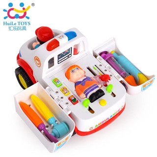 Bộ đồ chơi xe cứu thương và phụ kiện bác sỹ Huile Toys (Clip thật)