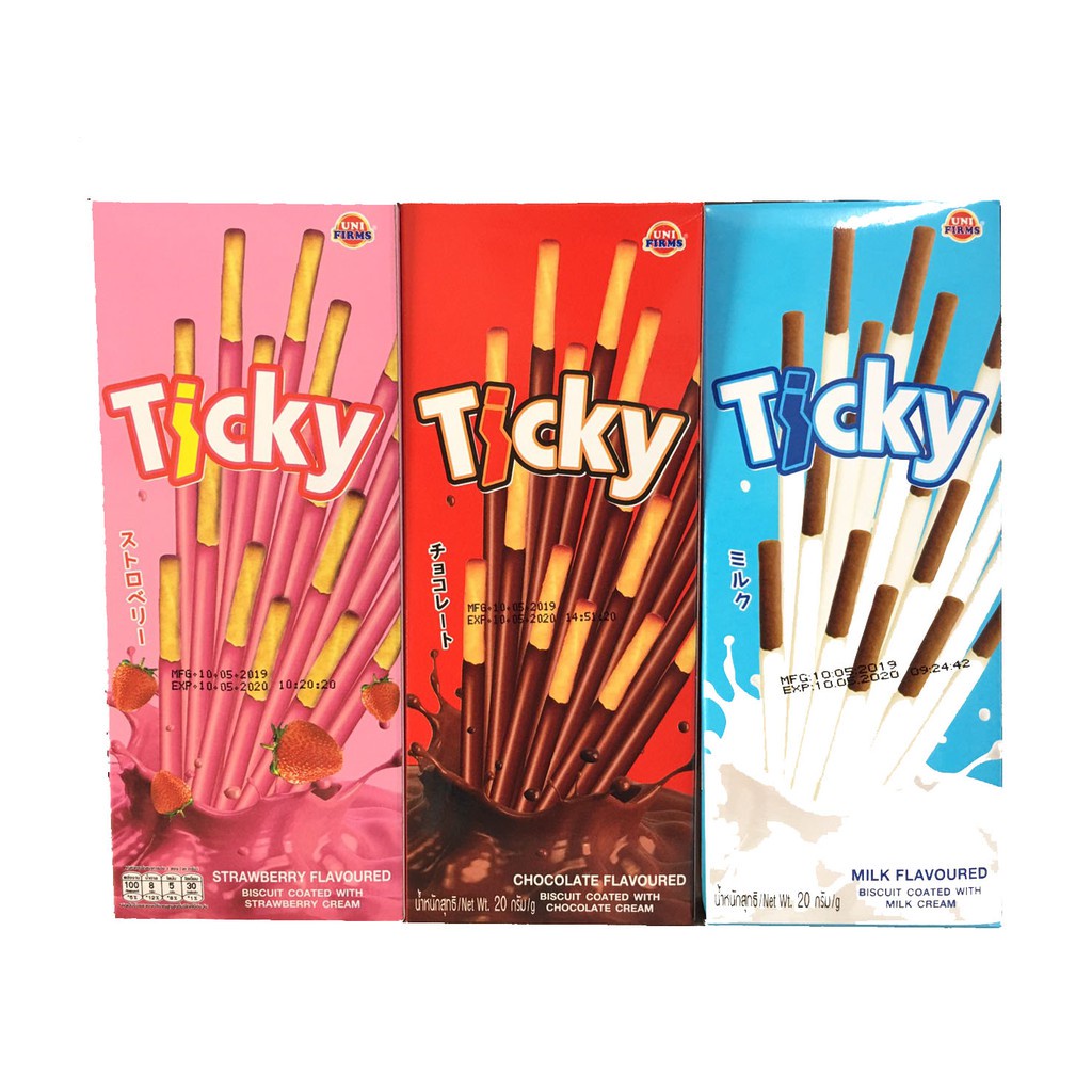 Bánh que Ticky các vị hộp 20gr