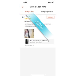 Hai mét decal vân carbon bóng