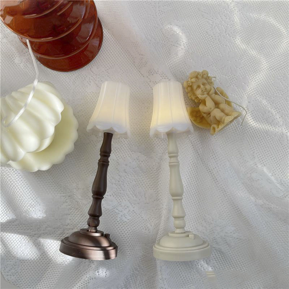 【sweet】 1pc Creative home Retro Bedside warm light Night Lamp bedroom Mini read Table lamp