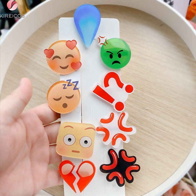 1 Kẹp Tóc Biểu Tượng Emojis Siêu Cute Phô Mai Que