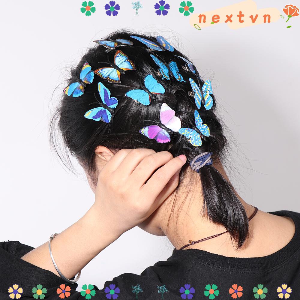 Bộ 5 trâm cài tóc hình bươm bướm phong cách thời trang