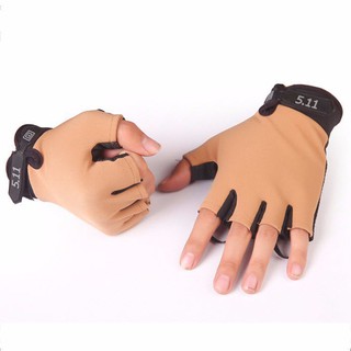 Găng tay nữa ngón 5.11 dành cho phượt thủ - màu vàng - free size