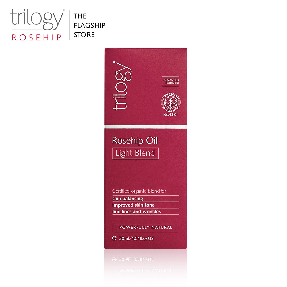 Tinh Dầu Tầm Xuân Trilogy dưỡng da sáng mịn - Rosehip Oil Light Blend (30ml)