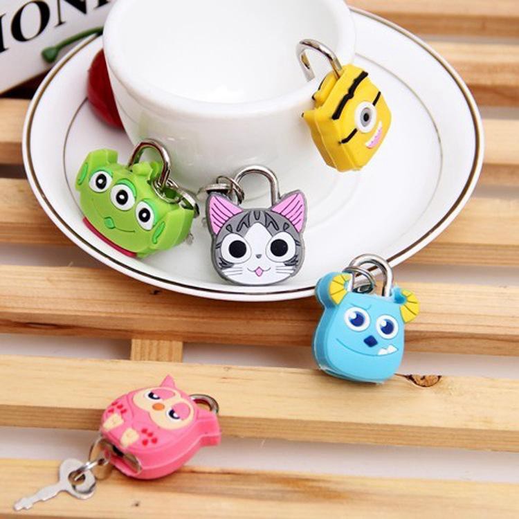 Ổ khóa mini 💓FREESHIP💓Ổ Khóa Mini Hình Thú Dễ Thương, chuyên dùng khóa balo, vali, túi xách, khóa chắc chắn 5666