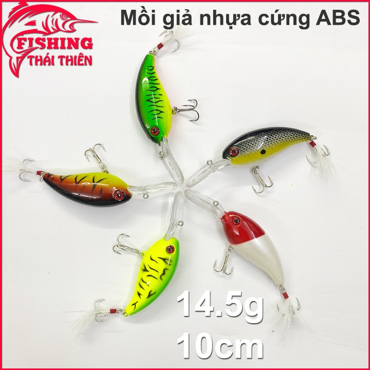 Mồi giả câu cá lóc chẽm tráp mú trôi loại cứng nhựa abs (10cm/14.5g)