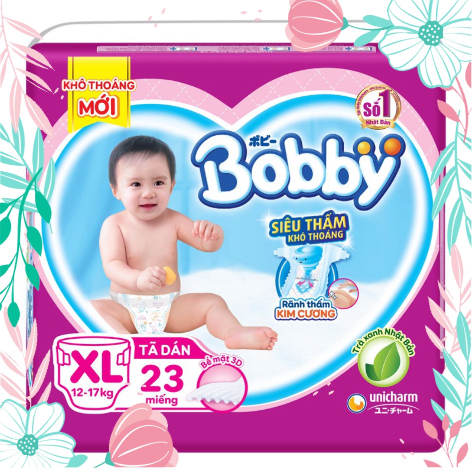 mika Tã Dán Bobby Siêu Thấm Khô Thoáng XL23 L