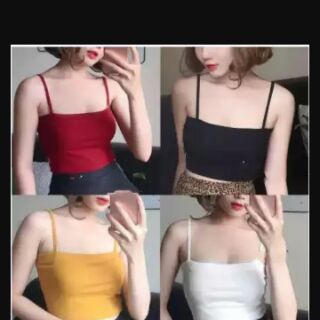 Áo thun croptop 2 dây ( có ảnh thật chụp sàn)