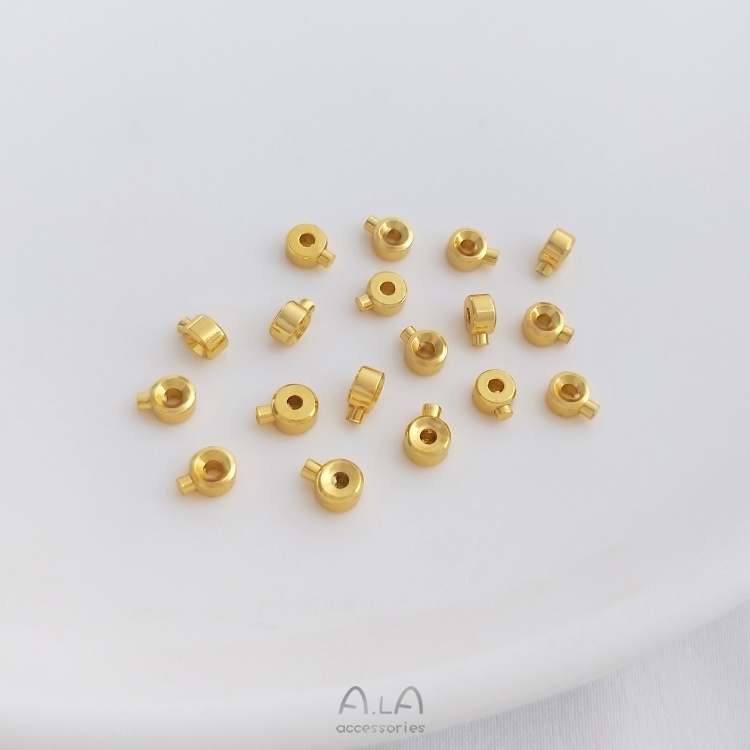 █diy゜14k●1 Miếng°Khóa Kẹp Cố Định Vòng Tay / Dây Chuyền Mạ Vàng 14K 18K diy