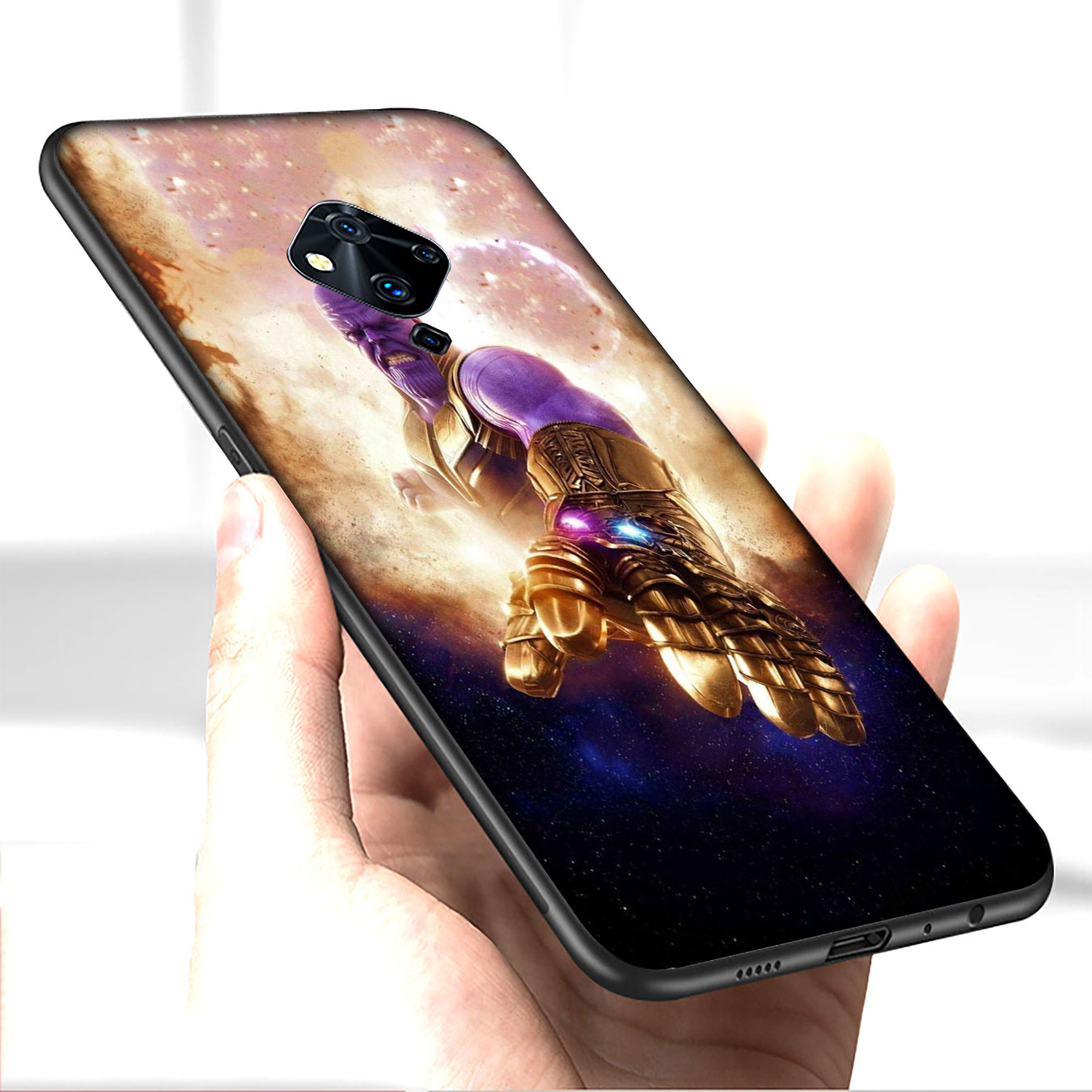 iPhone 12 Mini 11 Max Pro SE 2020 XR Phone Case Soft Silicone Casing Thanos vs avengers Marvel