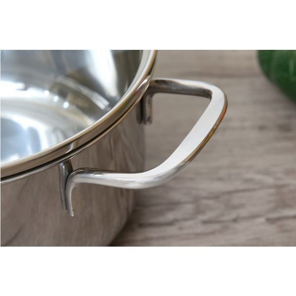 Nồi 3 đáy sandwich inox 430 Fivestar Standard bếp từ nắp kính