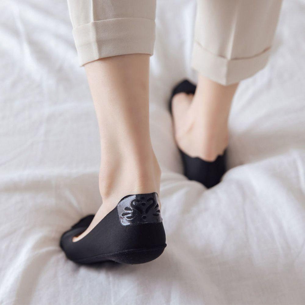 AROMA Vớ Thuyền Vải Lụa Lạnh Siêu Mỏng Mềm Mại Cổ Thấp Chống Trượt Cho Nữ