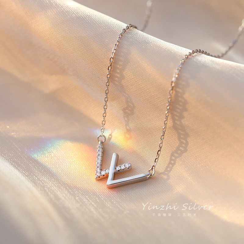 925 Silver Plated Brass Necklace Beautiful Waves Fashion For Women
