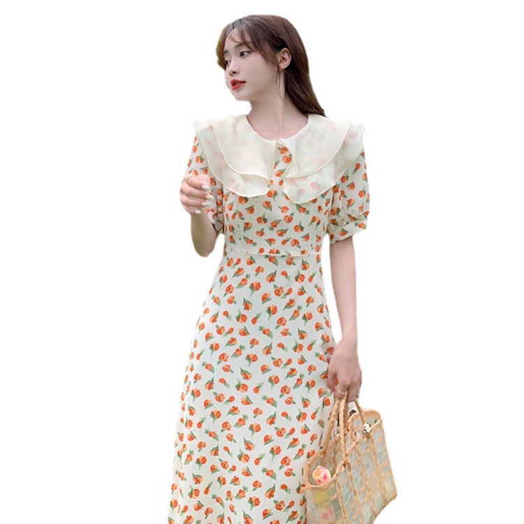 IELGY  Ielgy Đầm Hoa Mỏng Kiểu Dáng Ngọt Ngào Cho Nữ