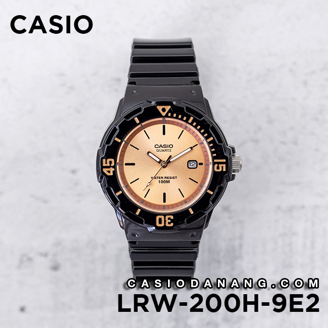 Đồng hồ nữ dây nhựa Casio chính hãng Anh Khuê LRW-200H-9E2VDF